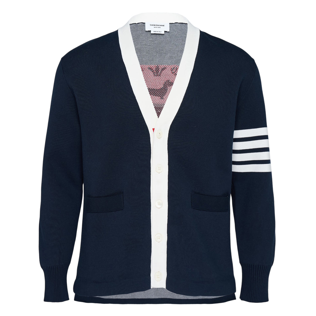 Crest Intarsia Jacquard Rugby Fit Cardigan