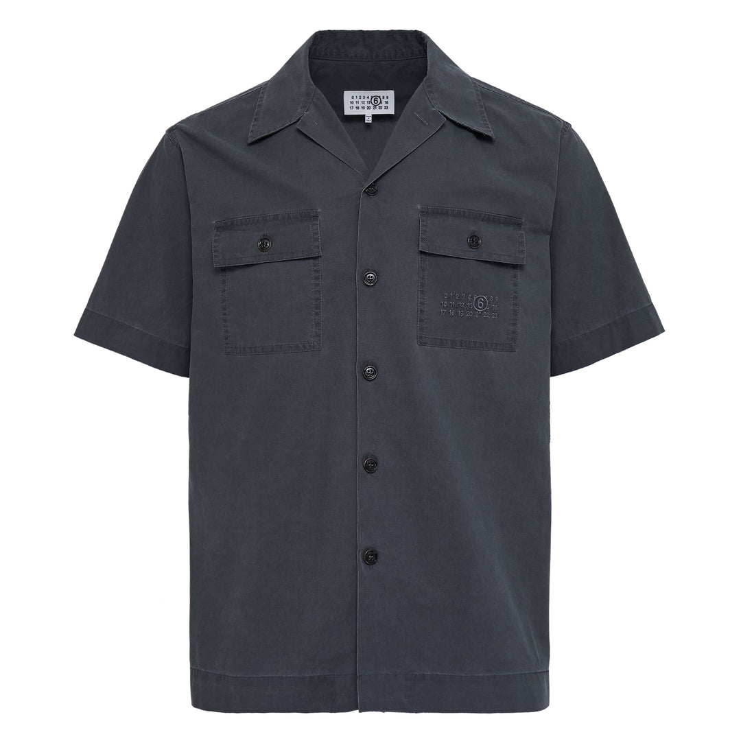 Short Sleeve Washed Cotton Shirt