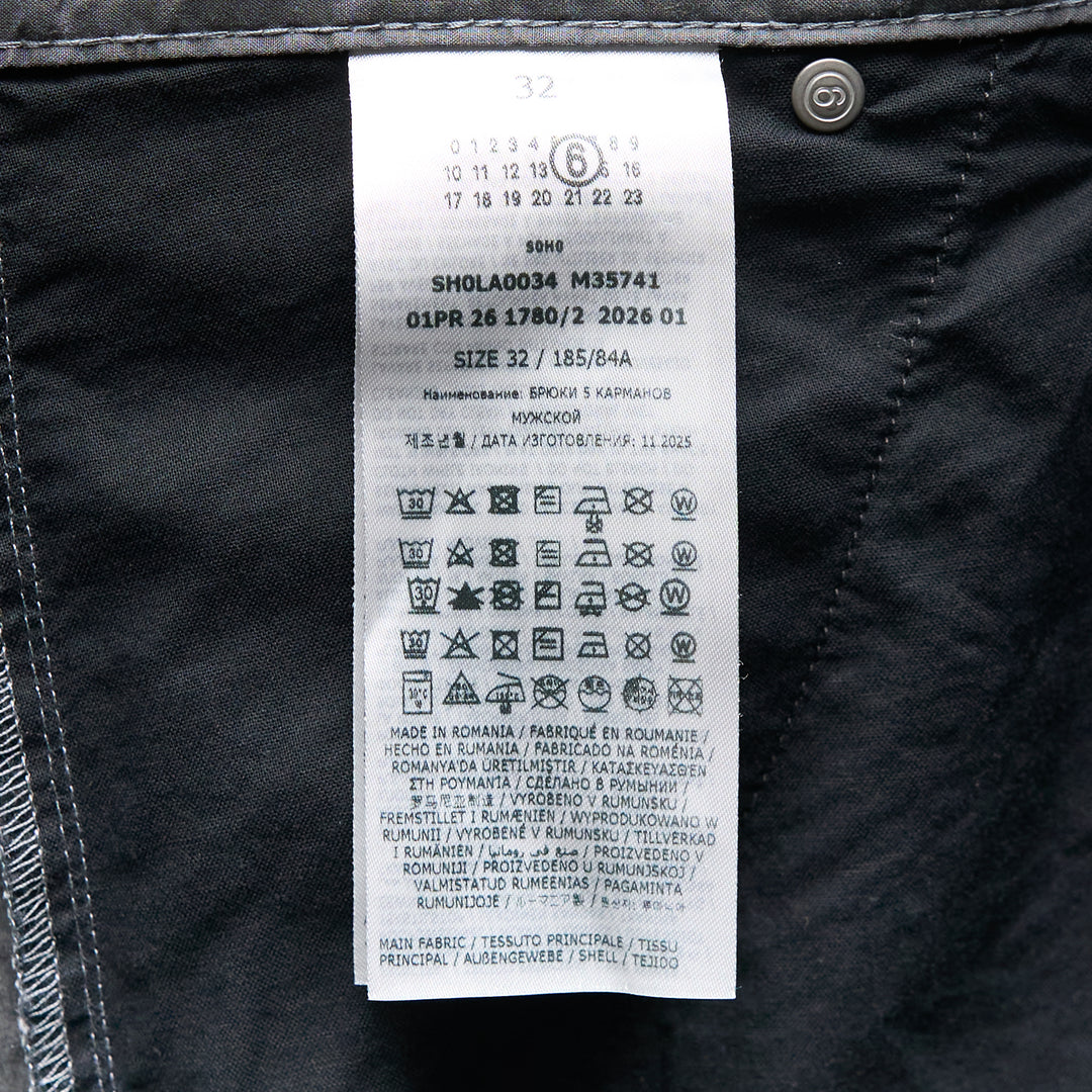 MM6 Washed Cotton 5 Pocket Pants – Available at Club 21, Official Retailer in Singapore, Malaysia & Thailand with Global Shipping Online