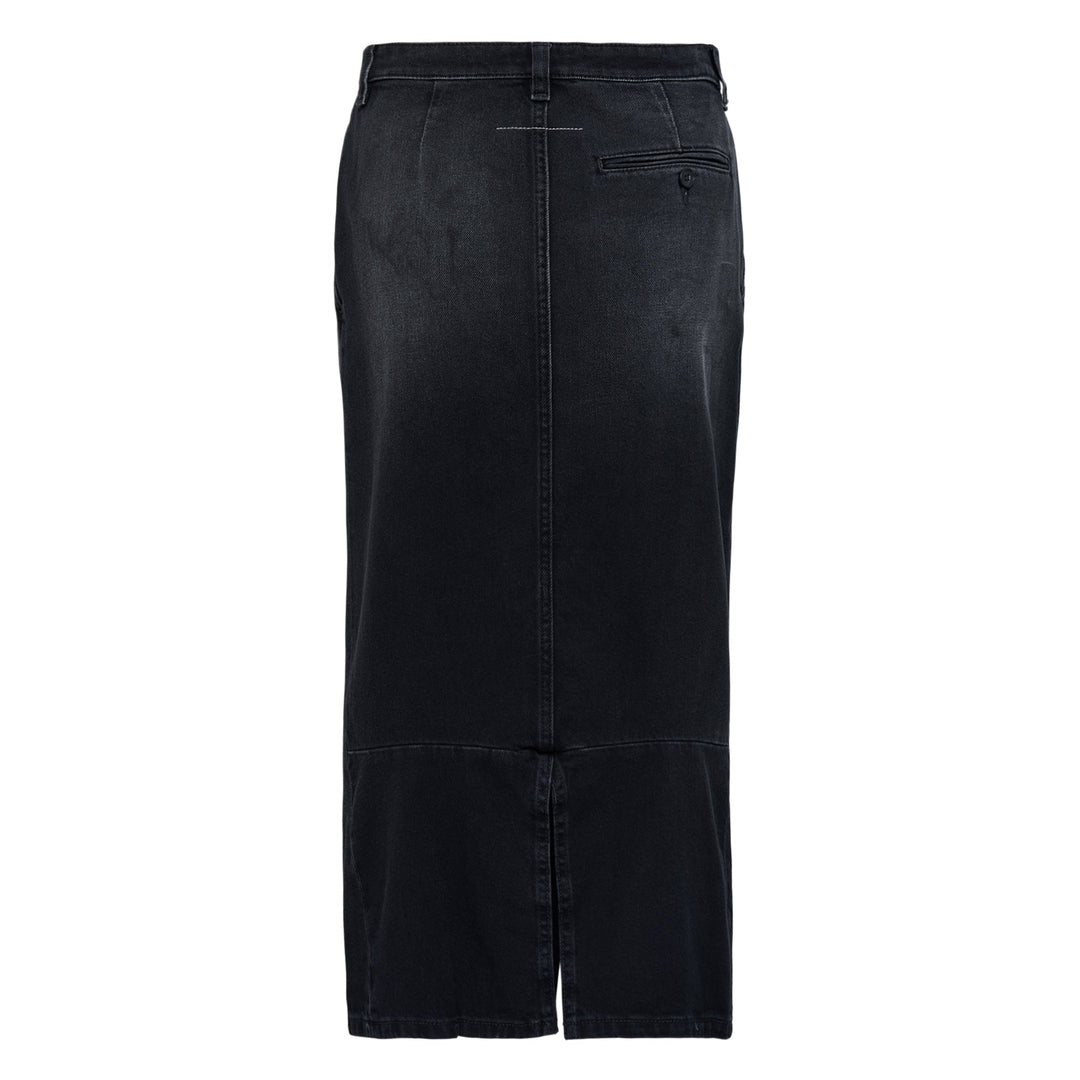 Midi Skirt Black Denim