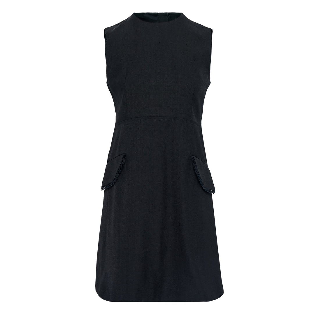 Dress With Trim Fluid Silk