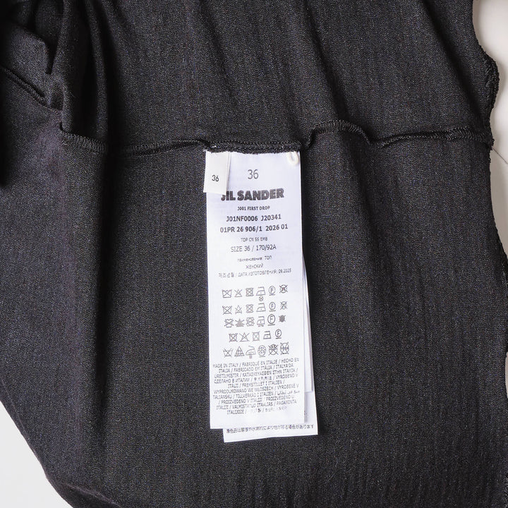 Embroidered Stretch Silk Linen Top