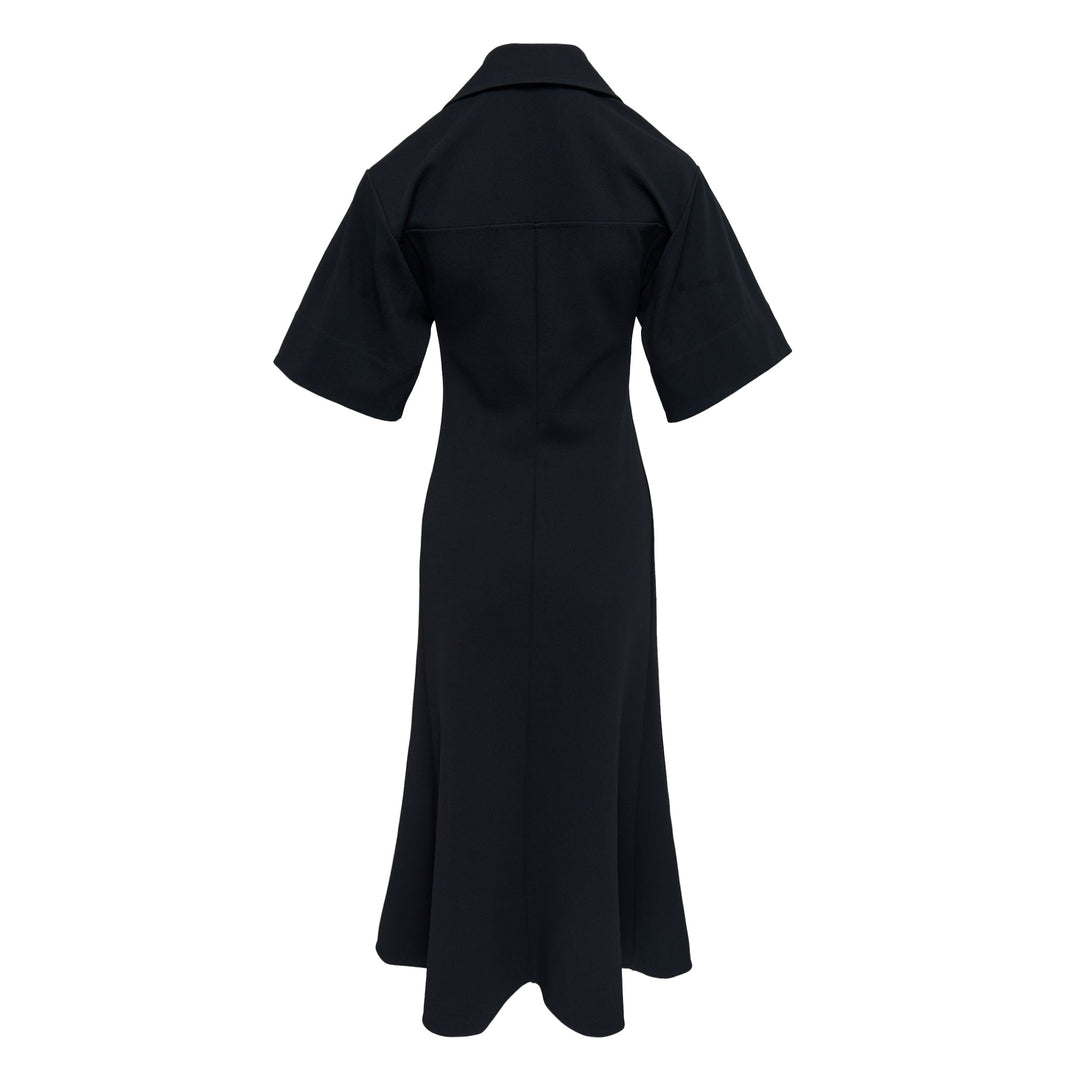 Short Sleeve Crepe Dress