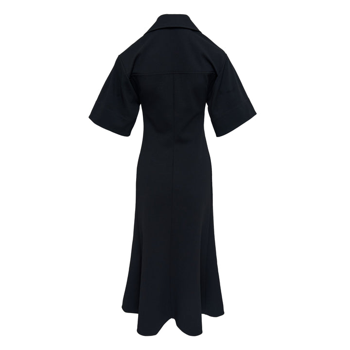 Short Sleeve Crepe Dress
