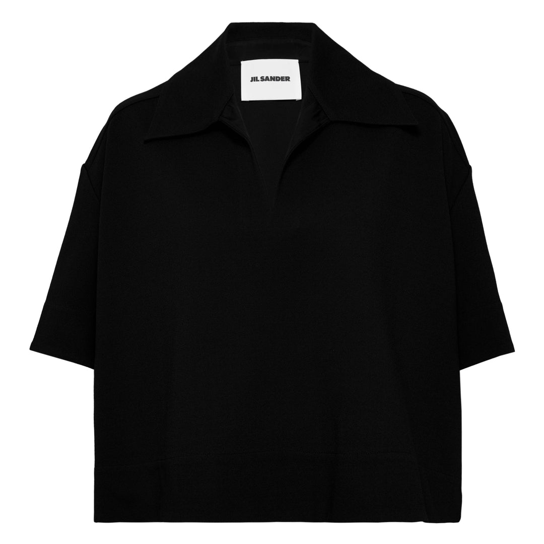 Polo Short Sleeve Crepe Textured