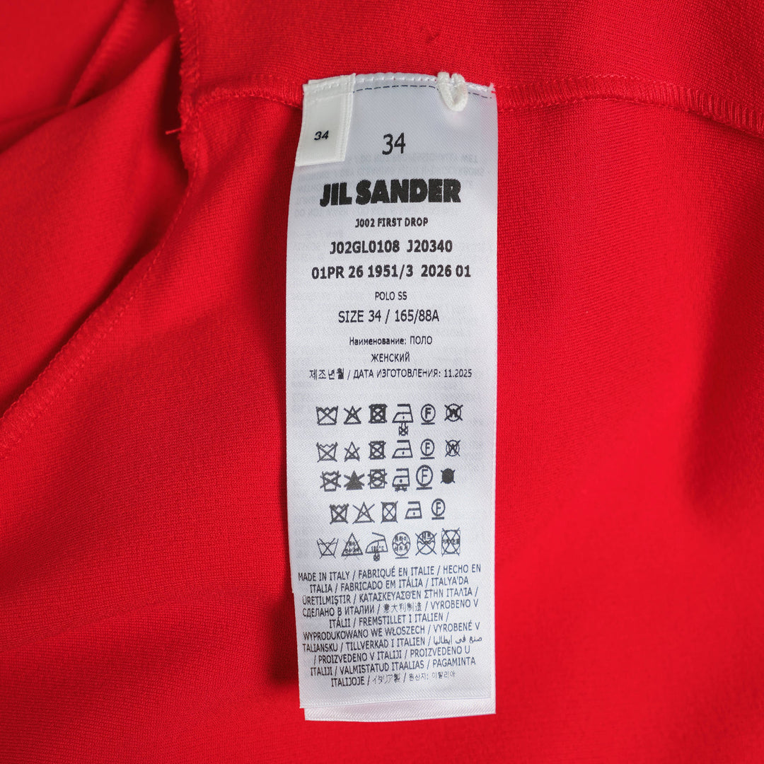 Polo Short Sleeve Crepe Textured