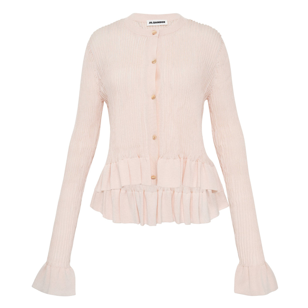 Cardigan With Frill Bottom