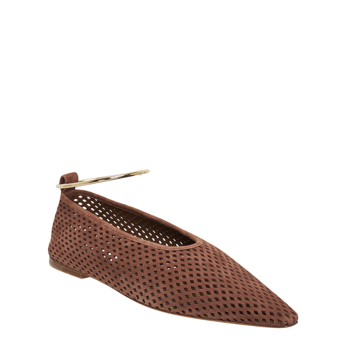 Laser Cut Suede Ballet Flats