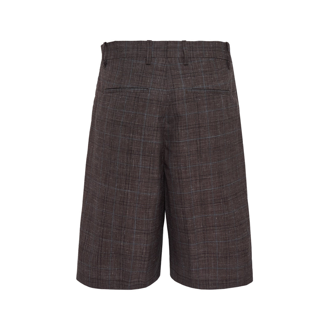 Wool Linen Trouser Shorts