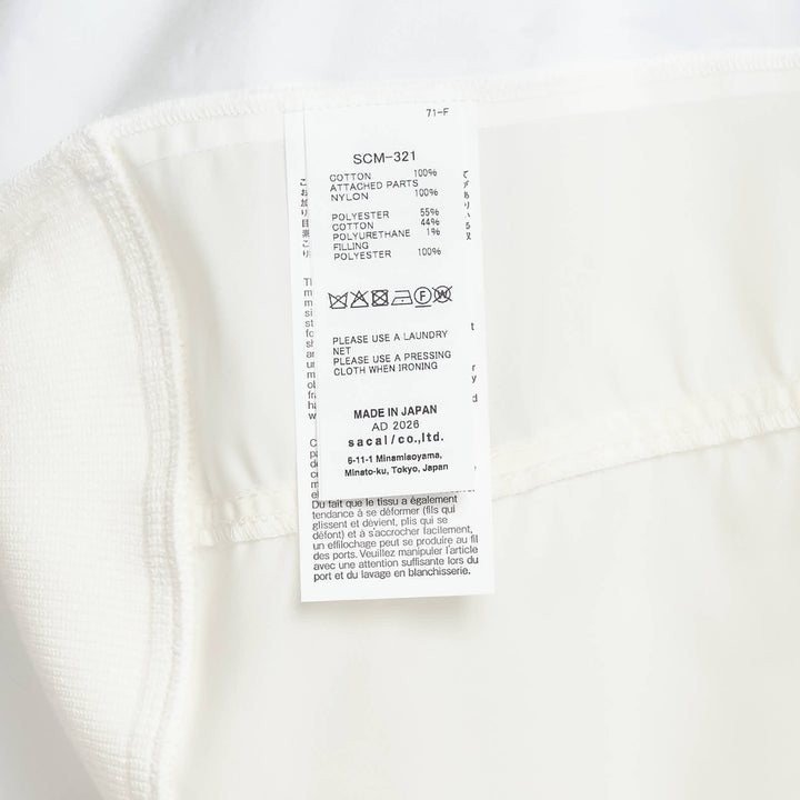 sacai Cotton Poplin Shirt – Available at Club 21, Official Retailer in Singapore, Malaysia & Thailand with Global Shipping Online