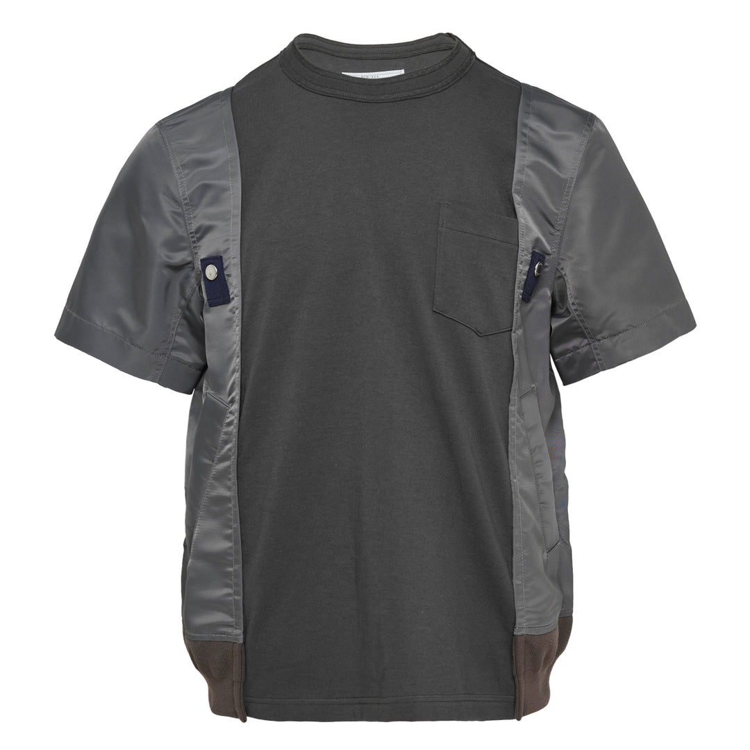 sacai Nylon Twill x Cotton Jersey Tee – Available at Club 21, Official Retailer in Singapore, Malaysia & Thailand with Global Shipping Online