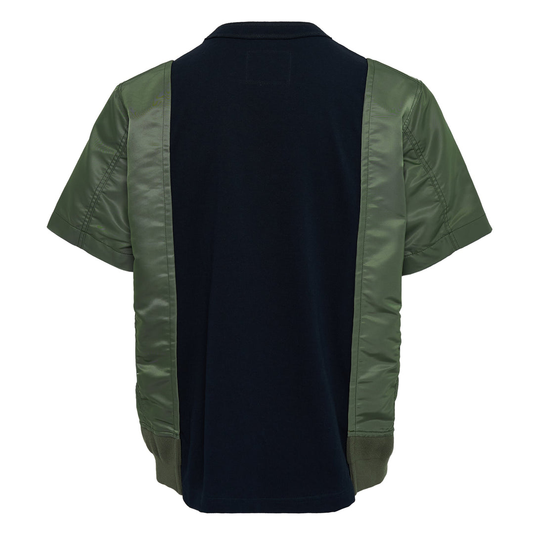 Nylon Twill x Cotton Jersey Tee