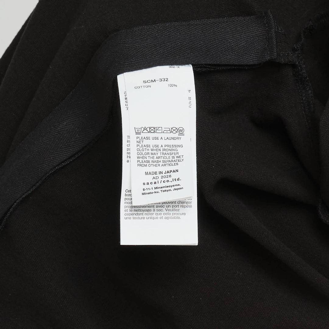 sacai Side Zip Cotton T-Shirt – Available at Club 21, Official Retailer in Singapore, Malaysia & Thailand with Global Shipping Online