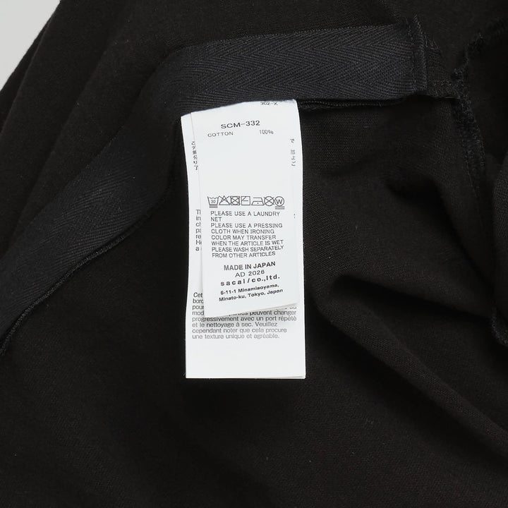 sacai Side Zip Cotton T-Shirt – Available at Club 21, Official Retailer in Singapore, Malaysia & Thailand with Global Shipping Online