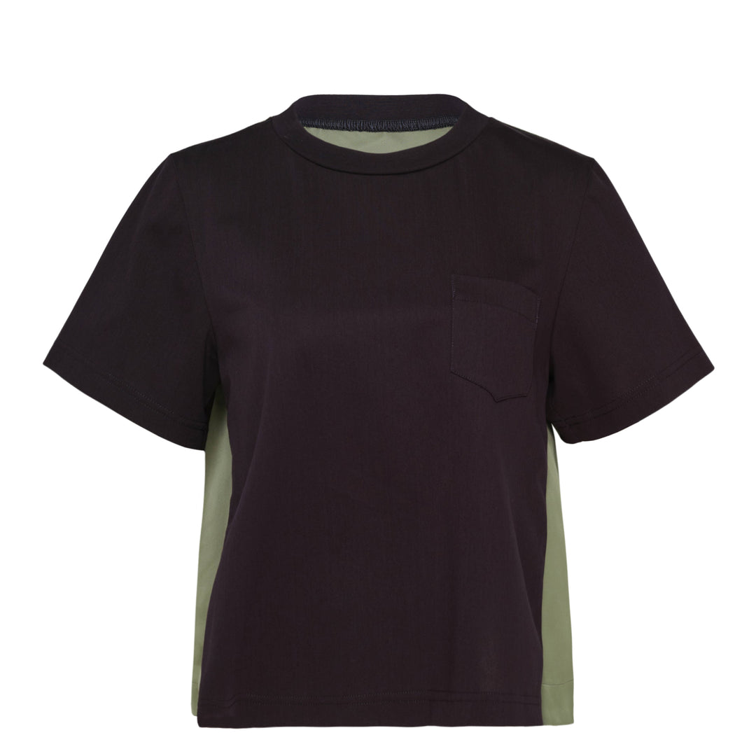 Nylon Twill Cotton Jersey T-Shirt