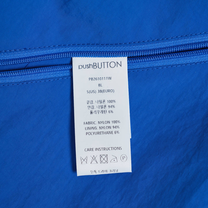 Blue Cropped Sleeveless Windbreaker