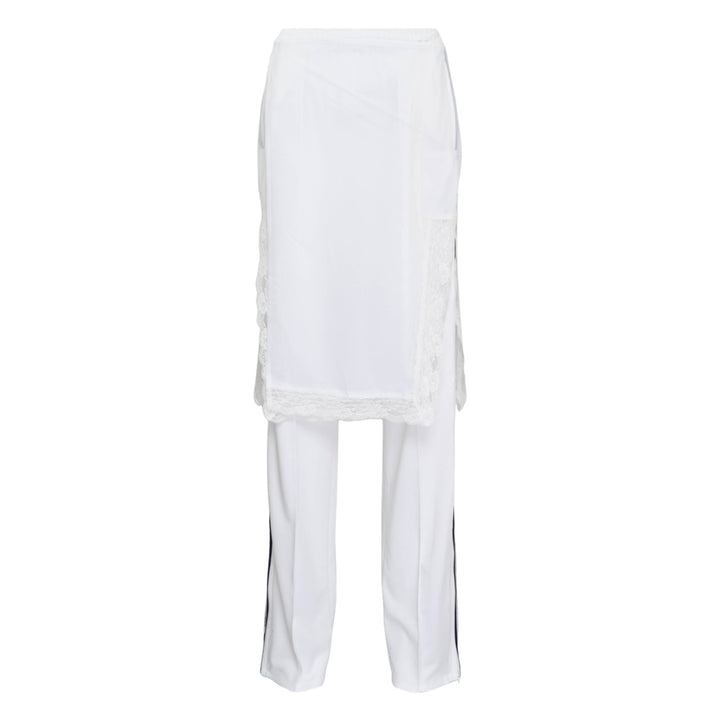 White Skirt Layered Track Pant