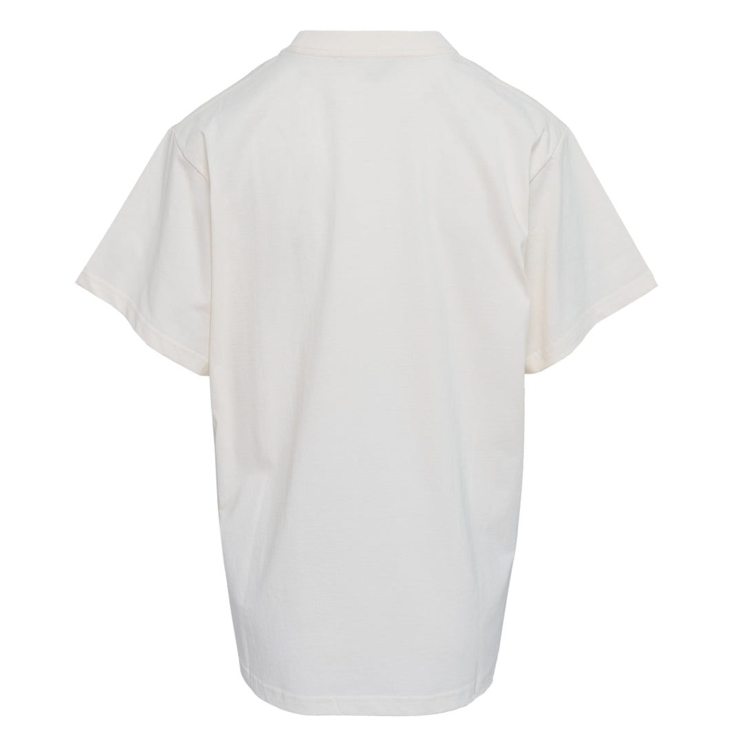 Mardi Mercredi Lilies Graphic T-Shirt in off-white cream with botanical lily illustration and logo print on the front