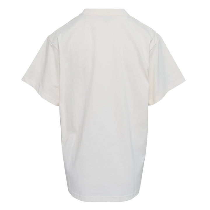 Mardi Mercredi Lilies Graphic T-Shirt in off-white cream with botanical lily illustration and logo print on the front