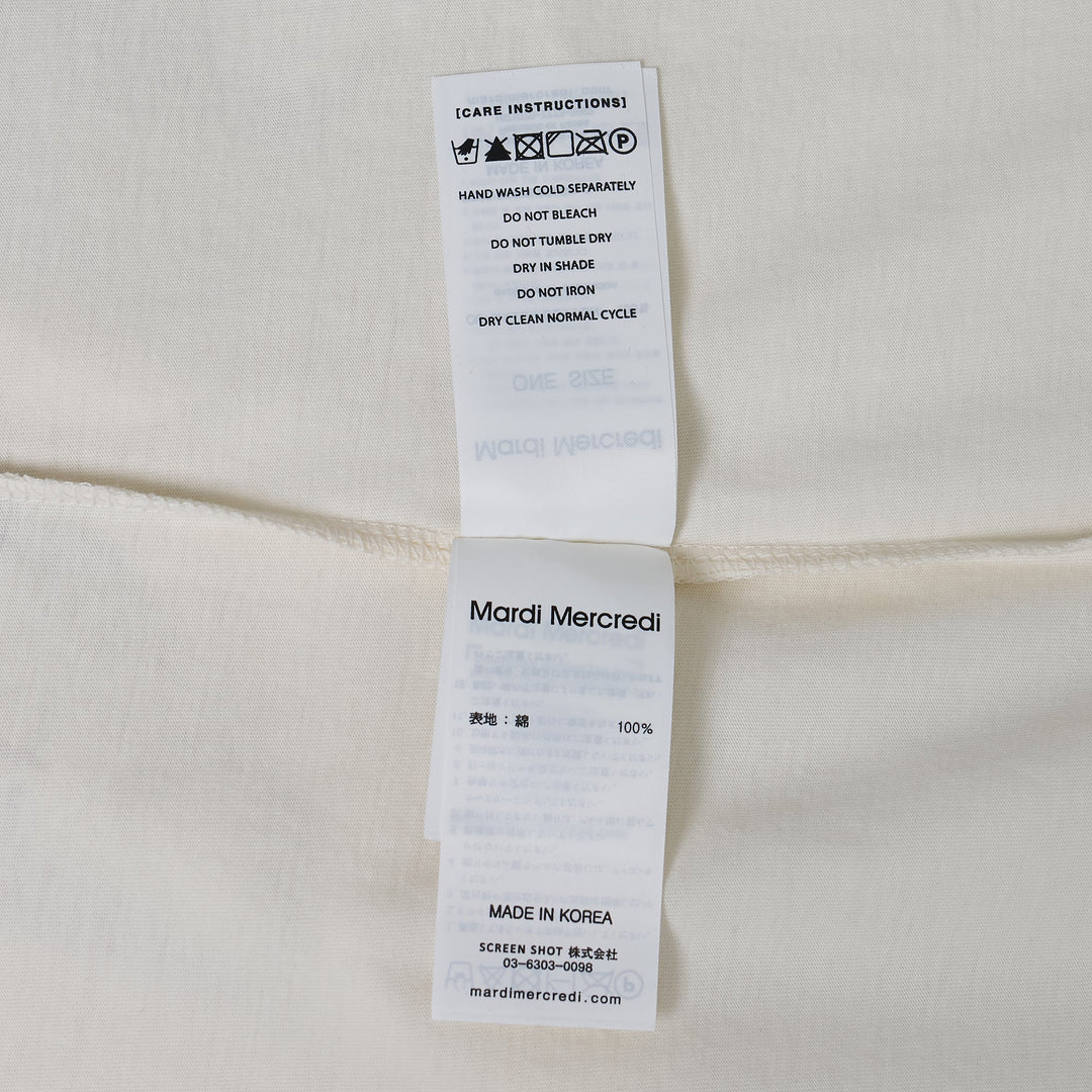 Mardi Mercredi Lilies Graphic T-Shirt in off-white cream with botanical lily illustration and logo print on the front