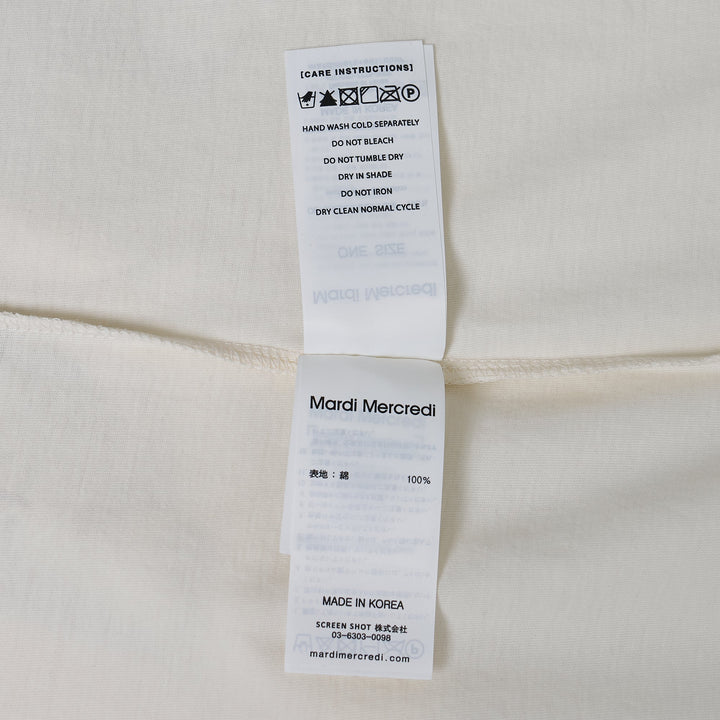 Mardi Mercredi Lilies Graphic T-Shirt in off-white cream with botanical lily illustration and logo print on the front
