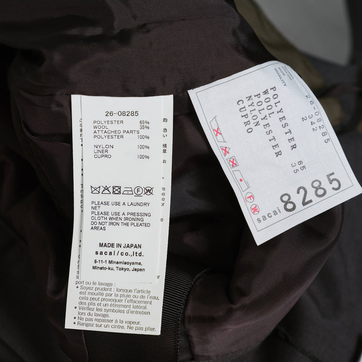 Suiting x Nylon Twill Skirt