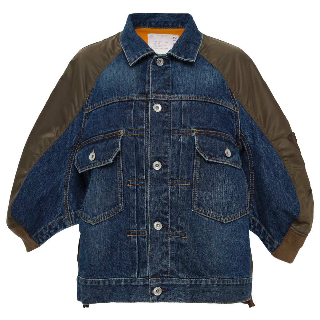 Denim x Nylon Twill Jacket