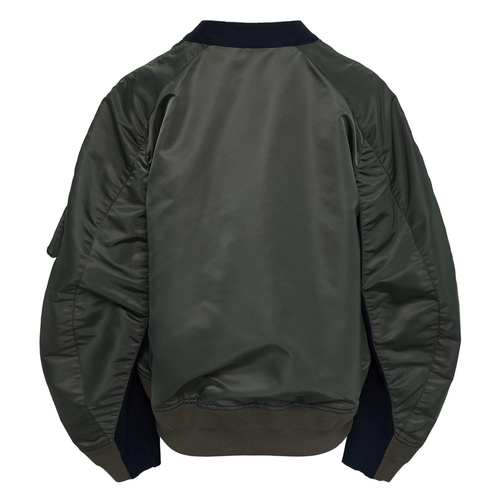 sacai Nylon Twill x Knit Cardigan - view 2