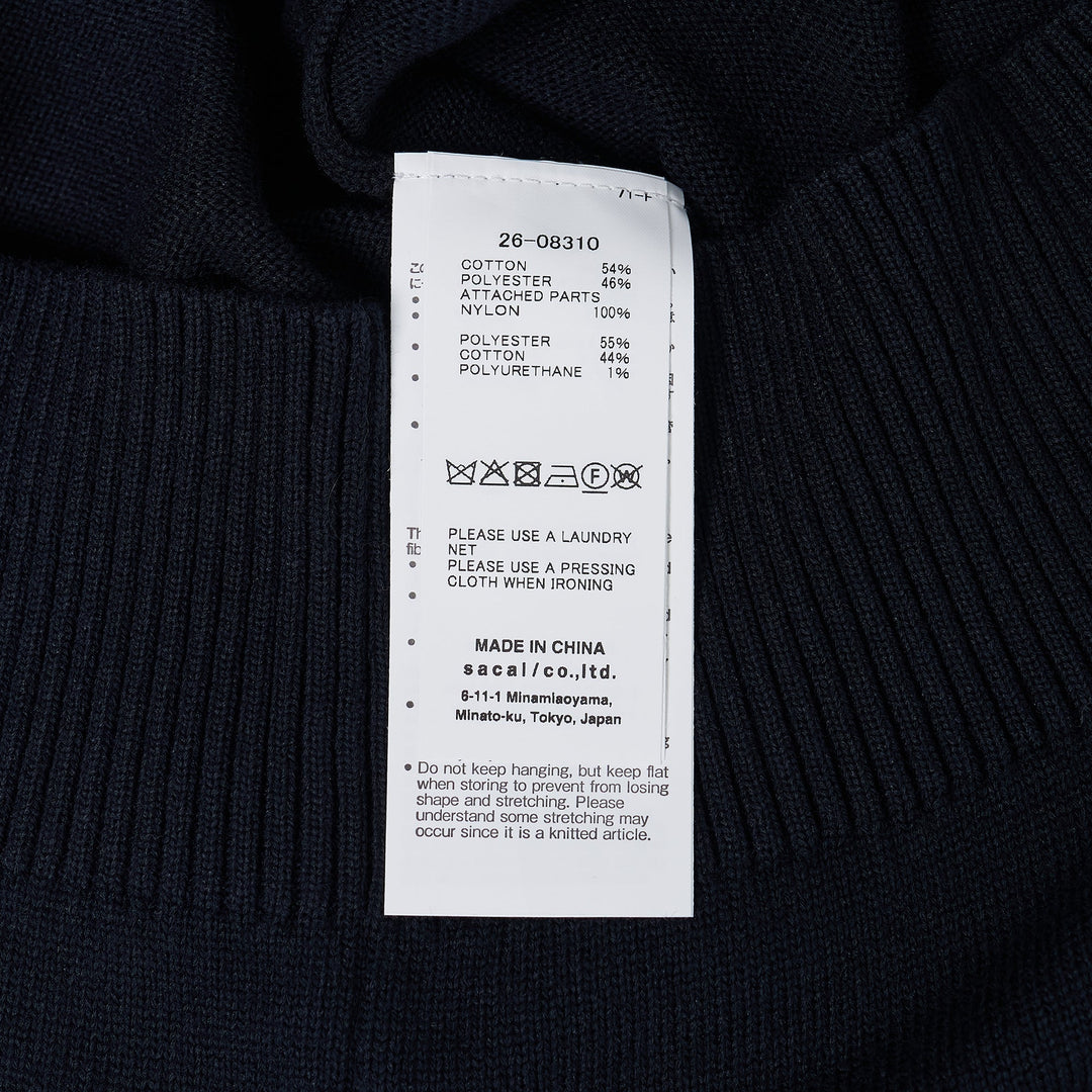 Nylon Twill x Knit Pullover