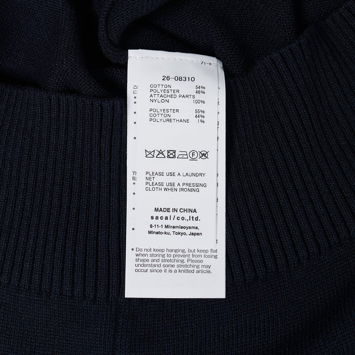Nylon Twill x Knit Pullover