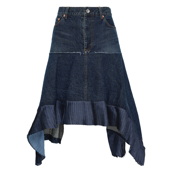 Denim x Satin Skirt