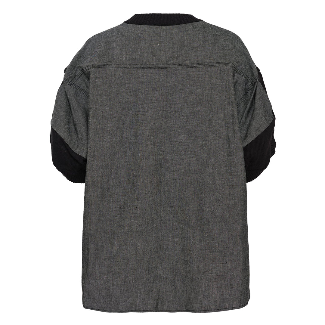 Denim x Knit Pullover