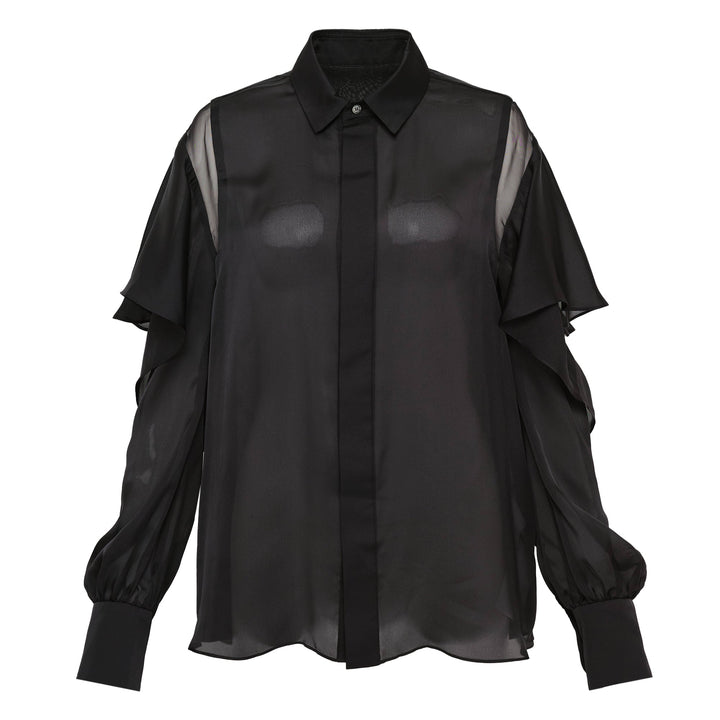 Satin x Chiffon Shirt
