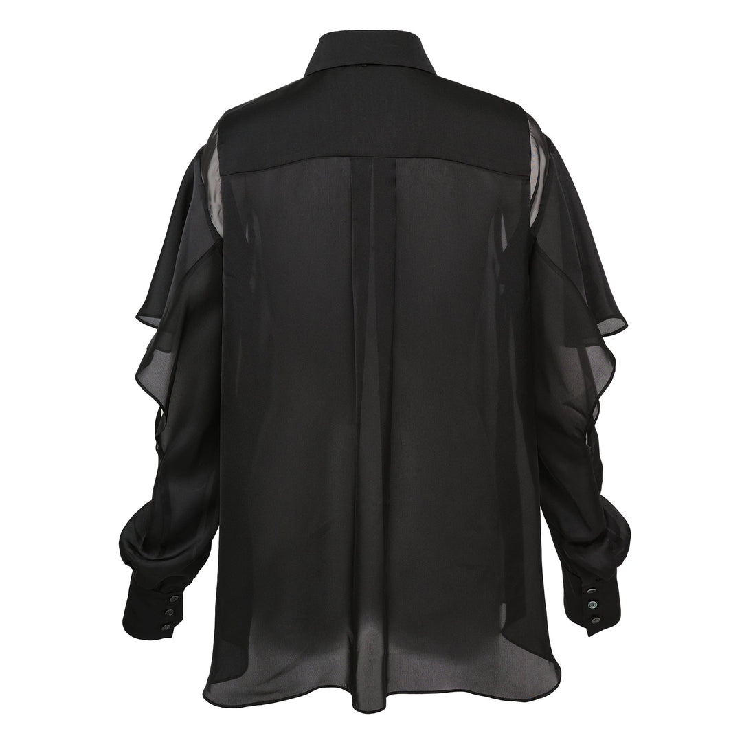Satin x Chiffon Shirt