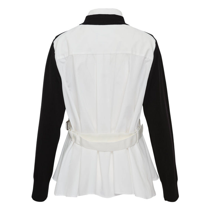 Poplin x Cotton Knit Cardigan