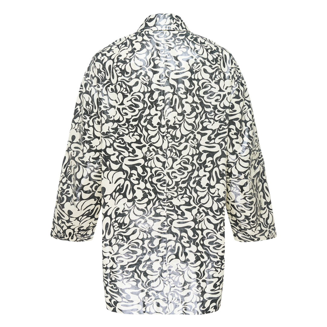 Dries Van Noten Squiggle Print Coated Cotton Coat – Available at Club 21, Official Retailer in Singapore, Malaysia & Thailand with Global Shipping Online
