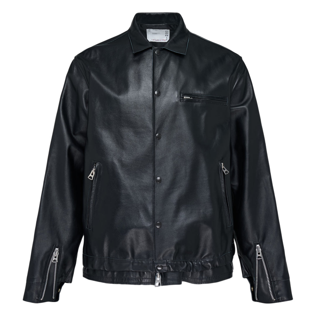 sacai Leather Blouson – Available at Club 21, Official Retailer in Singapore, Malaysia & Thailand with Global Shipping Online