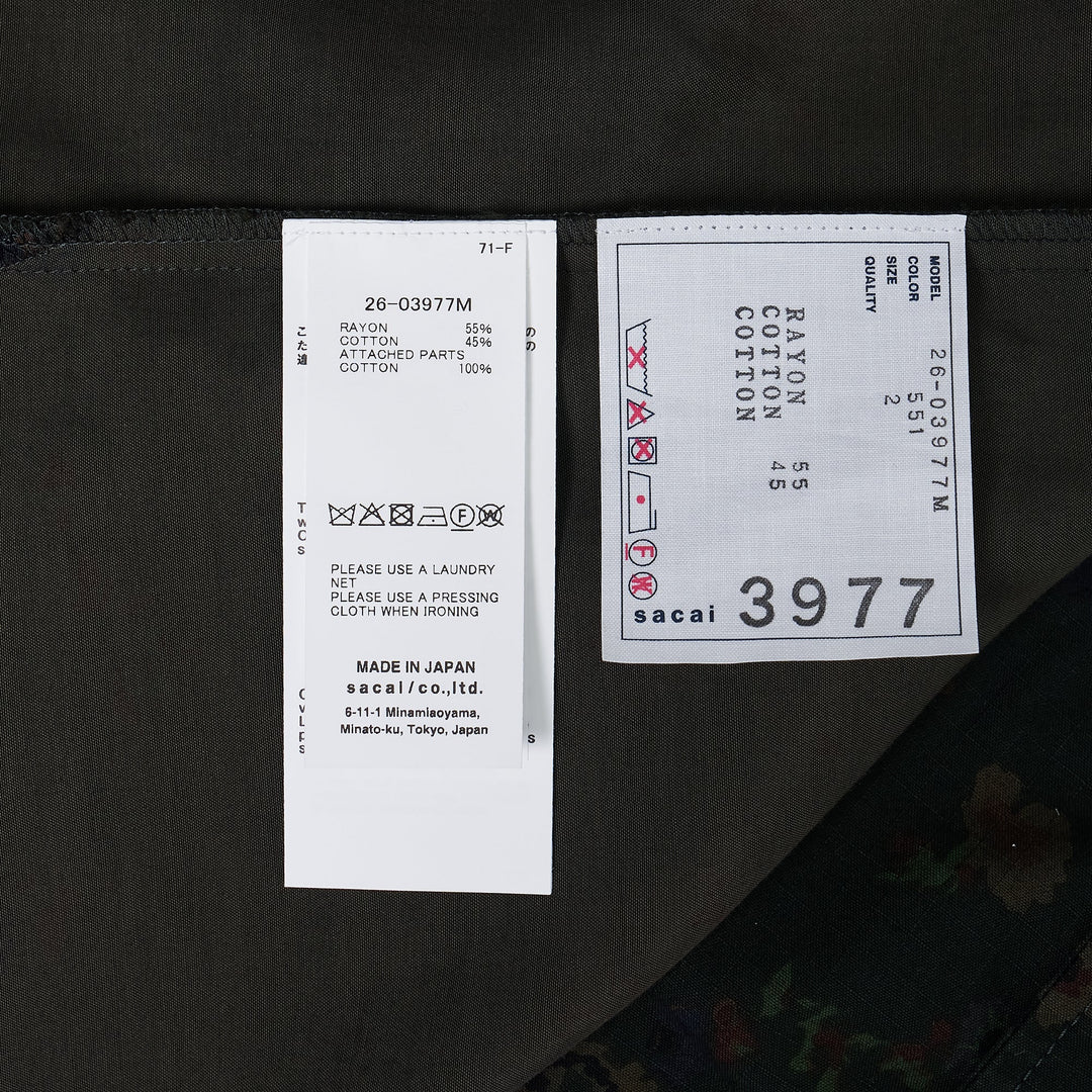 Overdyed Floral Print Shirt