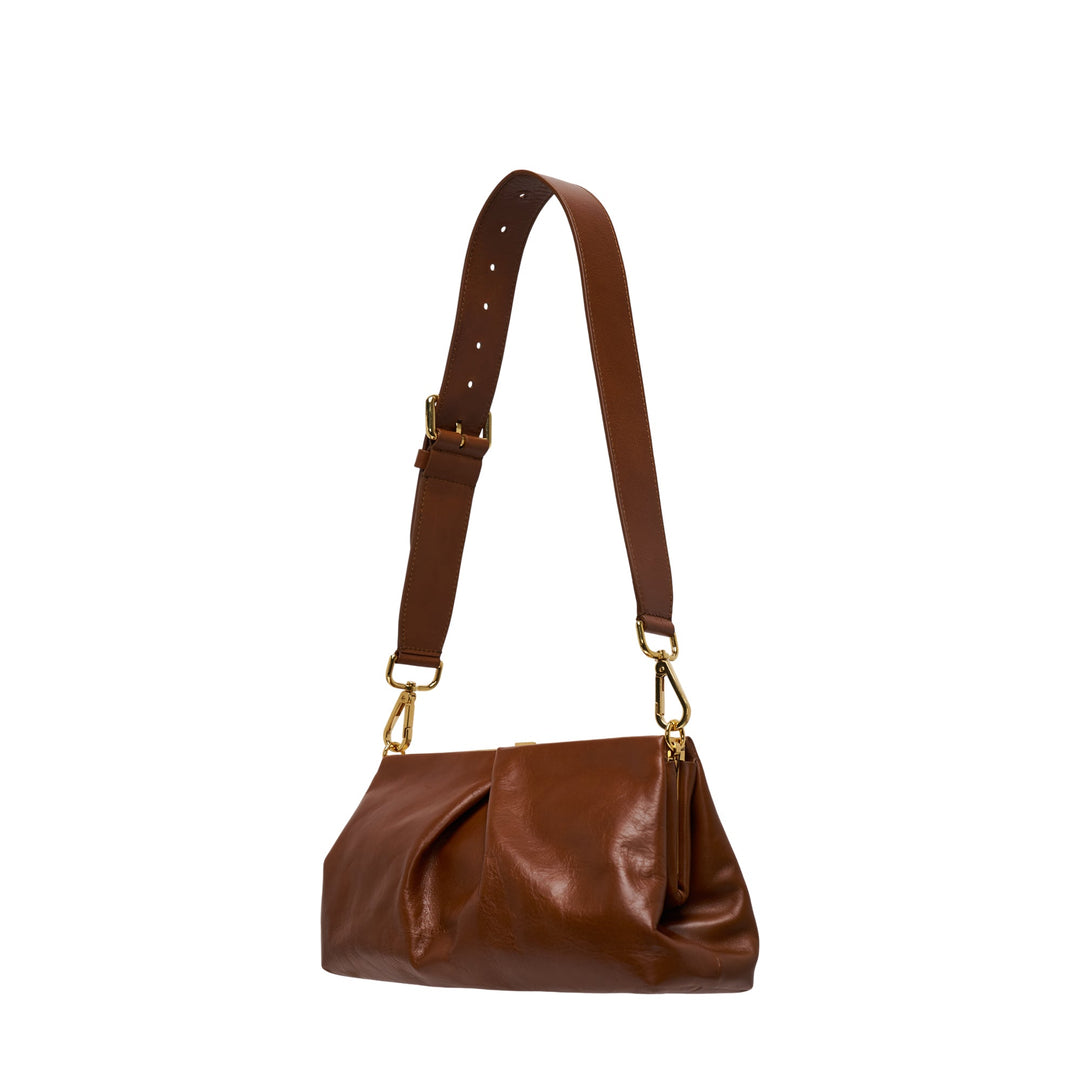 Small Pleat Clutch With Detachable Strap