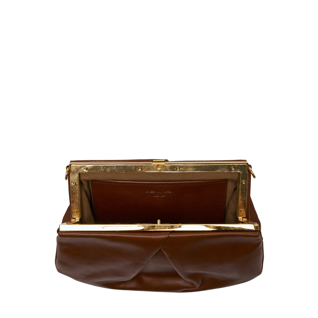 Small Pleat Clutch With Detachable Strap