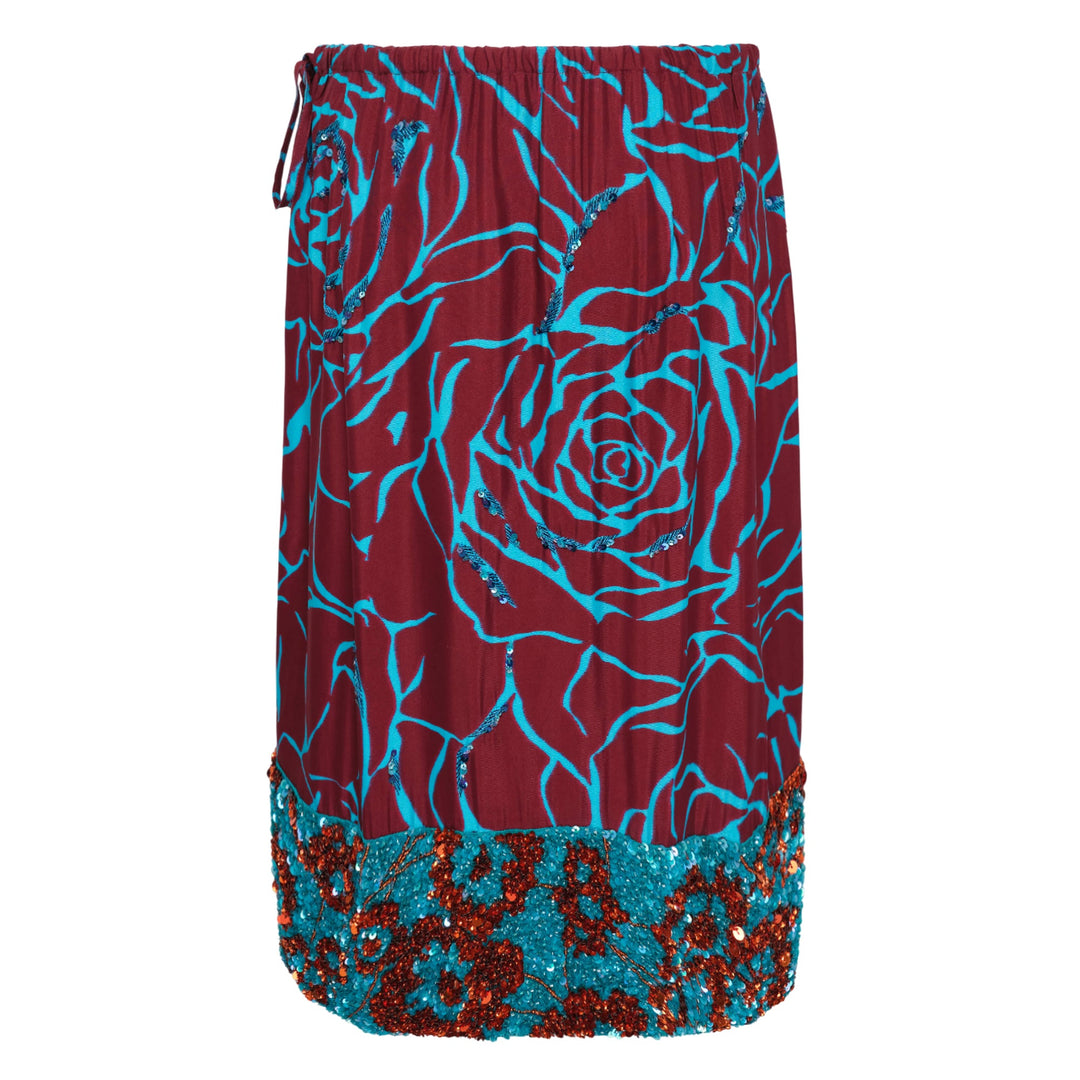 Giant Couture Rose Print Skirt