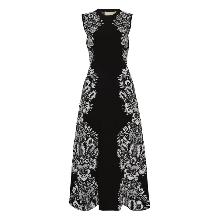 Liana Jacquard Sleeveless Midi Dress
