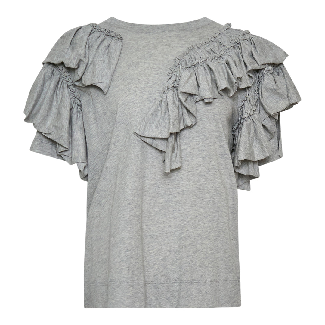 Dries Van Noten Boxy T-Shirt With Ruffles – Available at Club 21, Official Retailer in Singapore, Malaysia & Thailand with Global Shipping Online