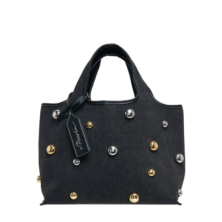 Washed Denim Mini Market Tote