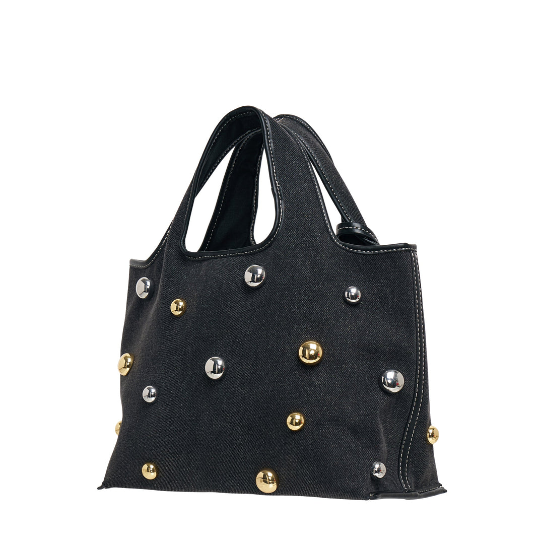 Washed Denim Mini Market Tote