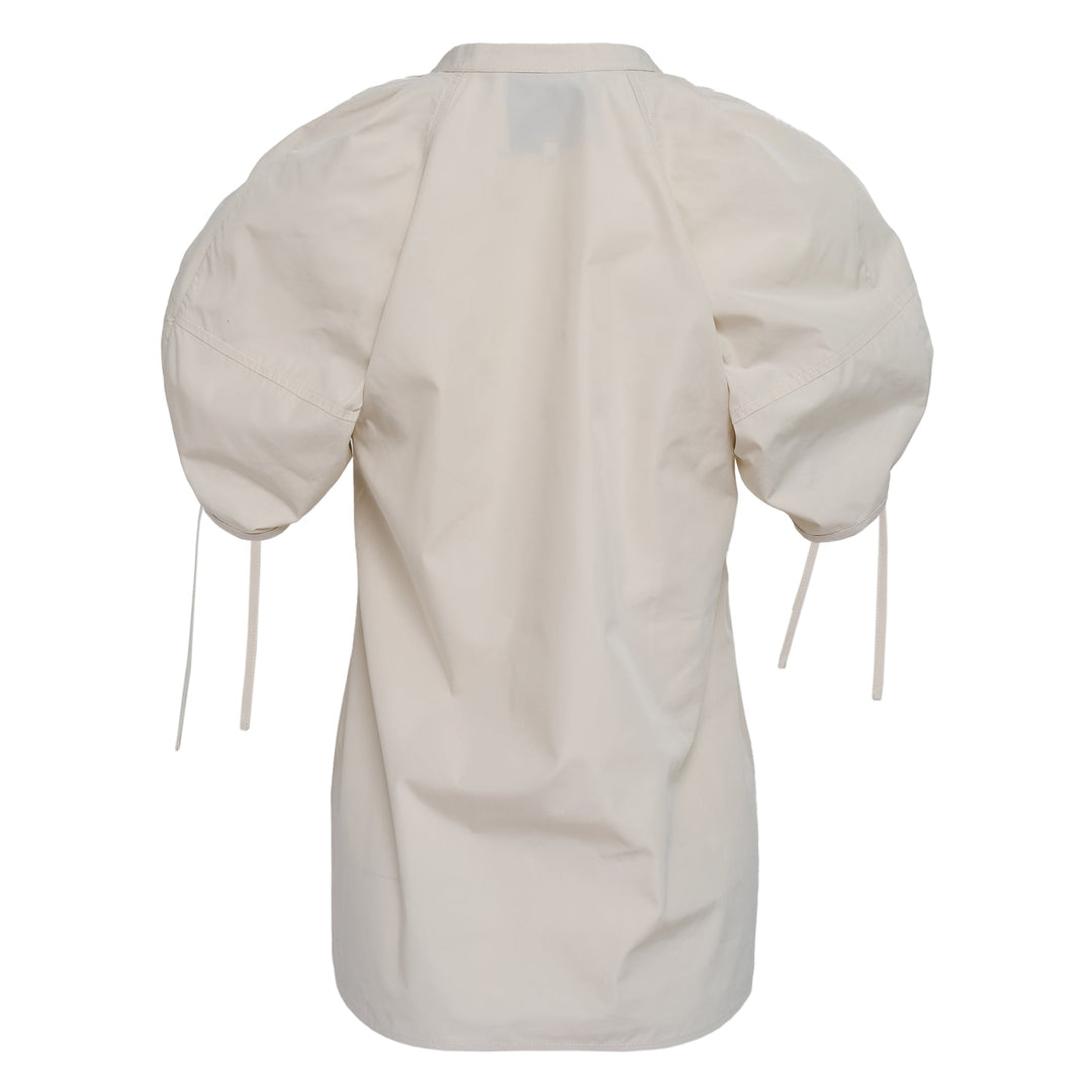 Ruched Sleeve V-Neck Top