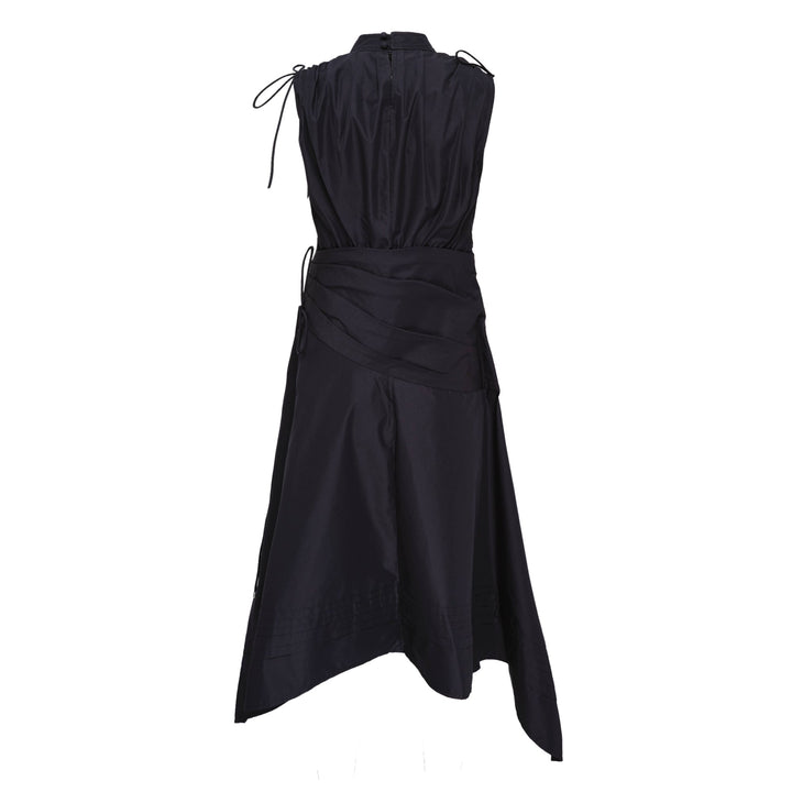 Sleeveless Ruched Dress With Handkerchief