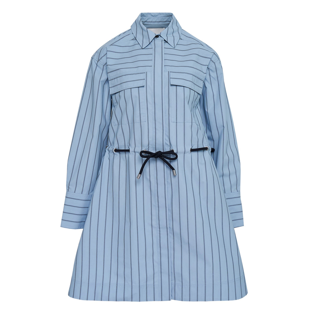Long Sleeve Belted Shirt Dress