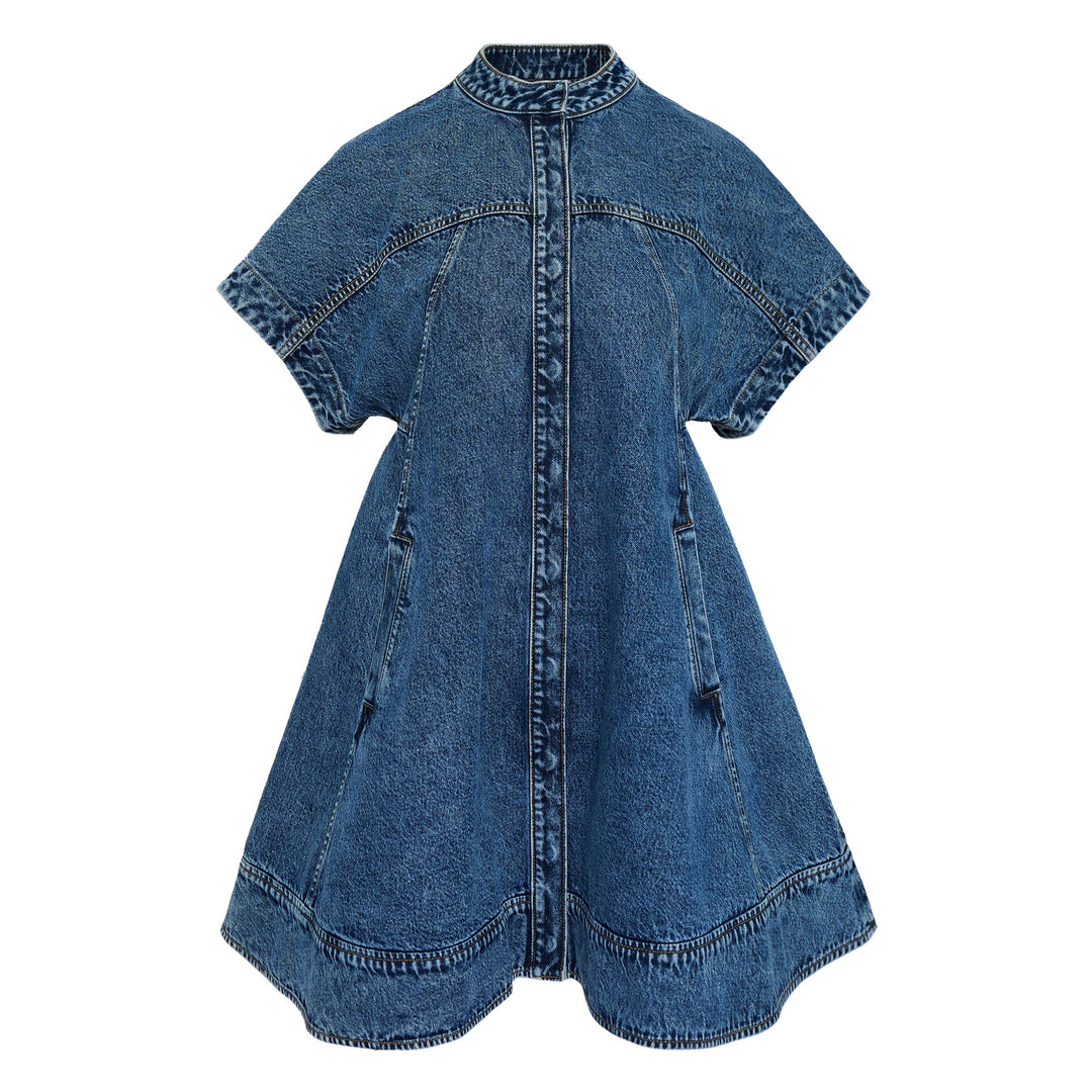 Lightweight Denim Trapeze Dress
