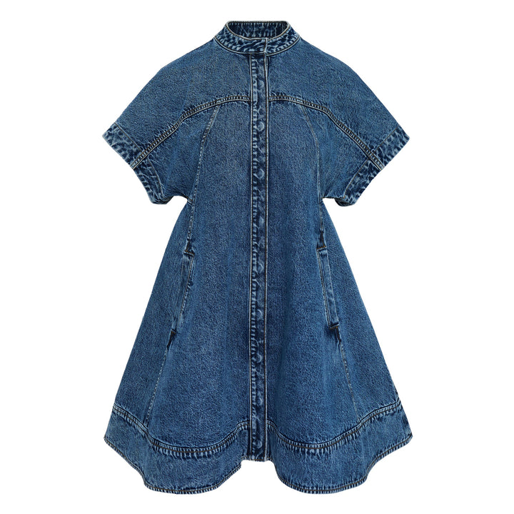 Lightweight Denim Trapeze Dress